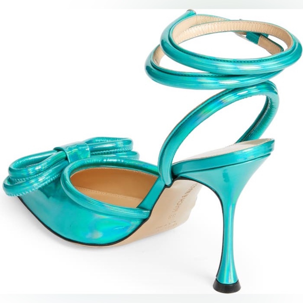 Mach & Mach Double Bow Ankle Strap Pump (Single Shoe) Amputee Luxury Footwear - Picture 4 of 6